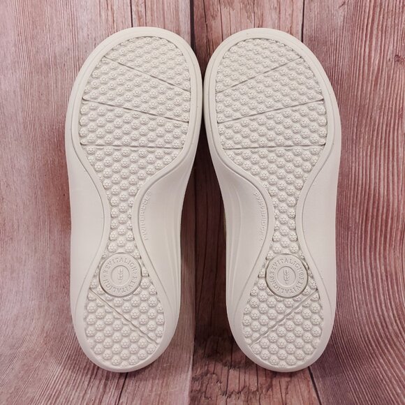 Revitalign Womens Size 7.5 B Stella Knit Slip On Slides Mules Shoes Sesame - Picture 14 of 15